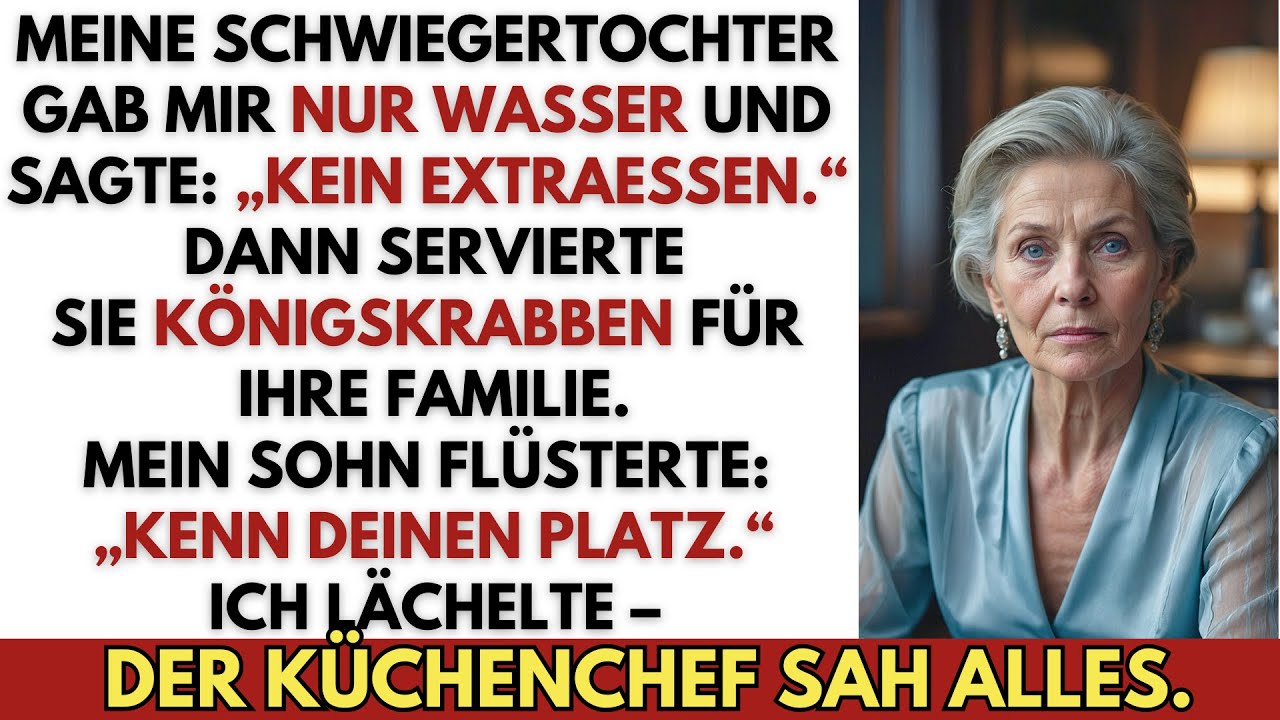 „Wir servieren kein Extraessen“, sagte meine Schwiegertochter – und brachte dann Königskrabben.