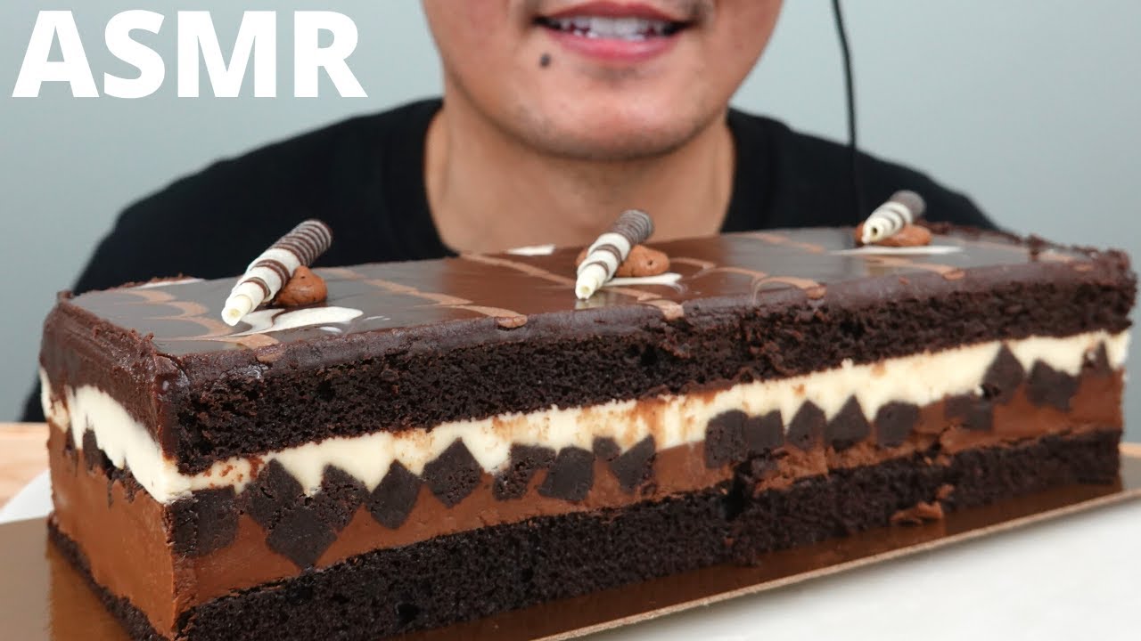ASMR | Costco Triple Chocolate Mousse Cake | The Hangry Mole Eating Show