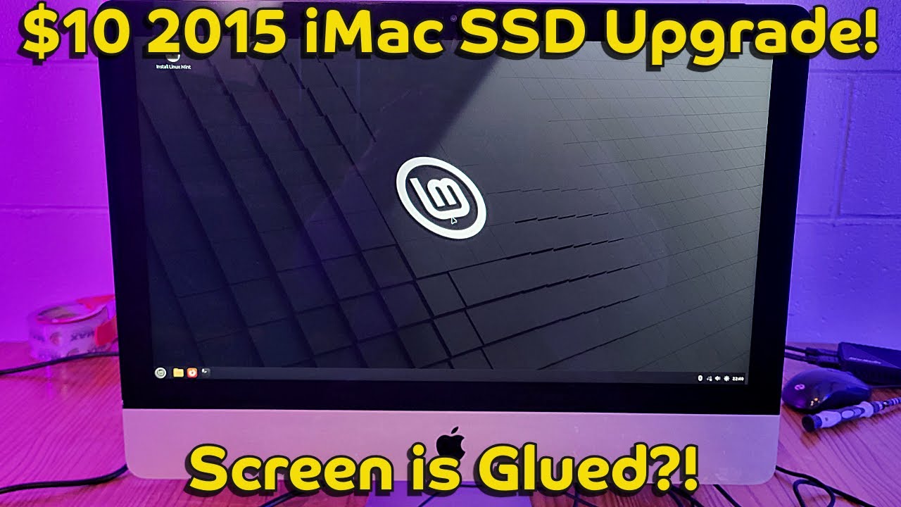 2015 iMac SSD Upgrade! Screen Removal, Adhesive Replacement & Linux Install (How-To).