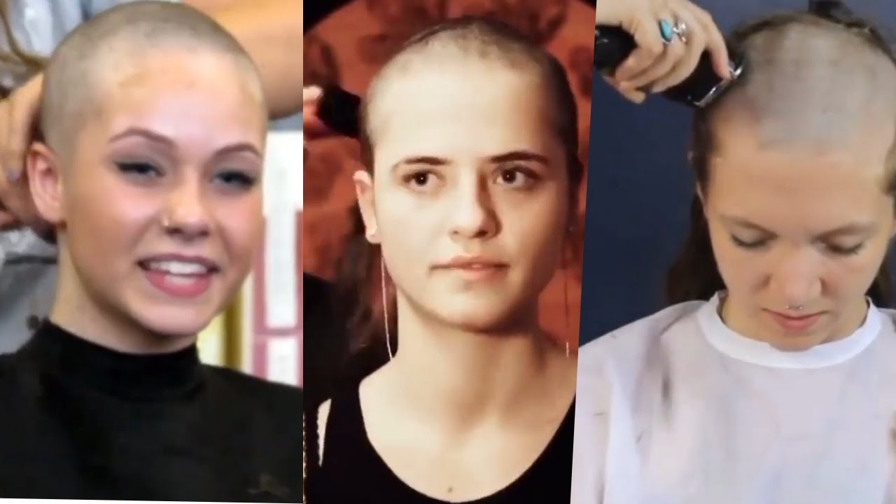 Full Head Shave 2021 / Beautiful Girl New Ladies Heads have 2021 / Bald Hair Cut for girls