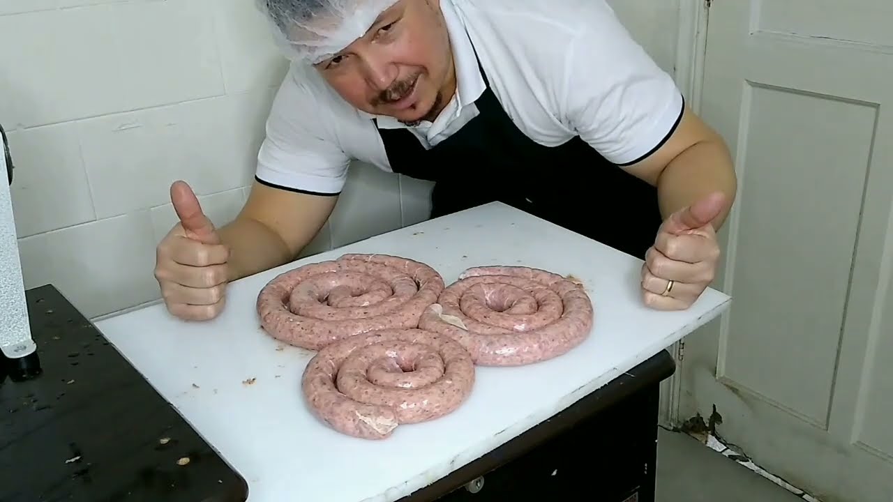 Linguiça caseira de frango