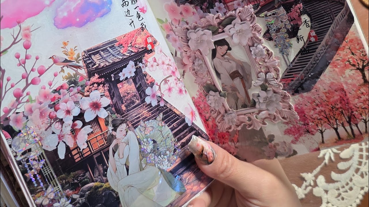 ASMR-Scrapbooking 🪷⛩️Japon⛩️🪷 Journal with me #papertherapy #scrapbooking #artjournal #asmr #art 
