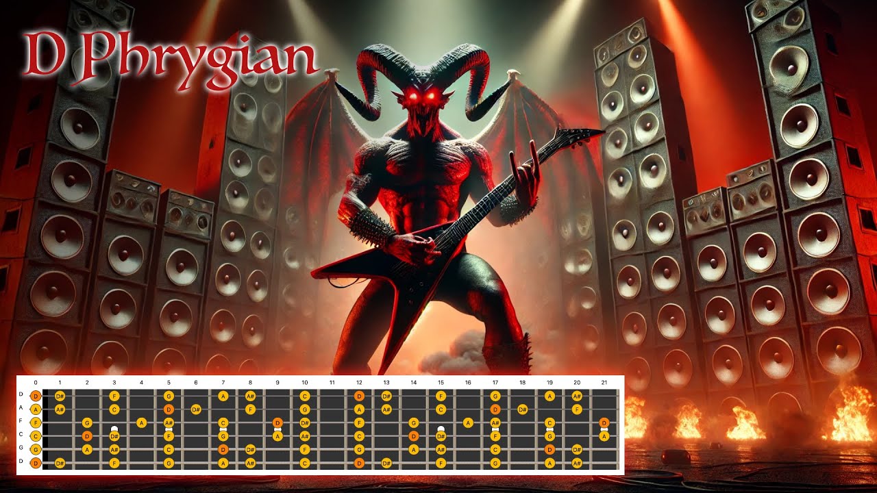 Metal Backing Track in D Phrygian #3  - D Standard Tuning, 120 bpm