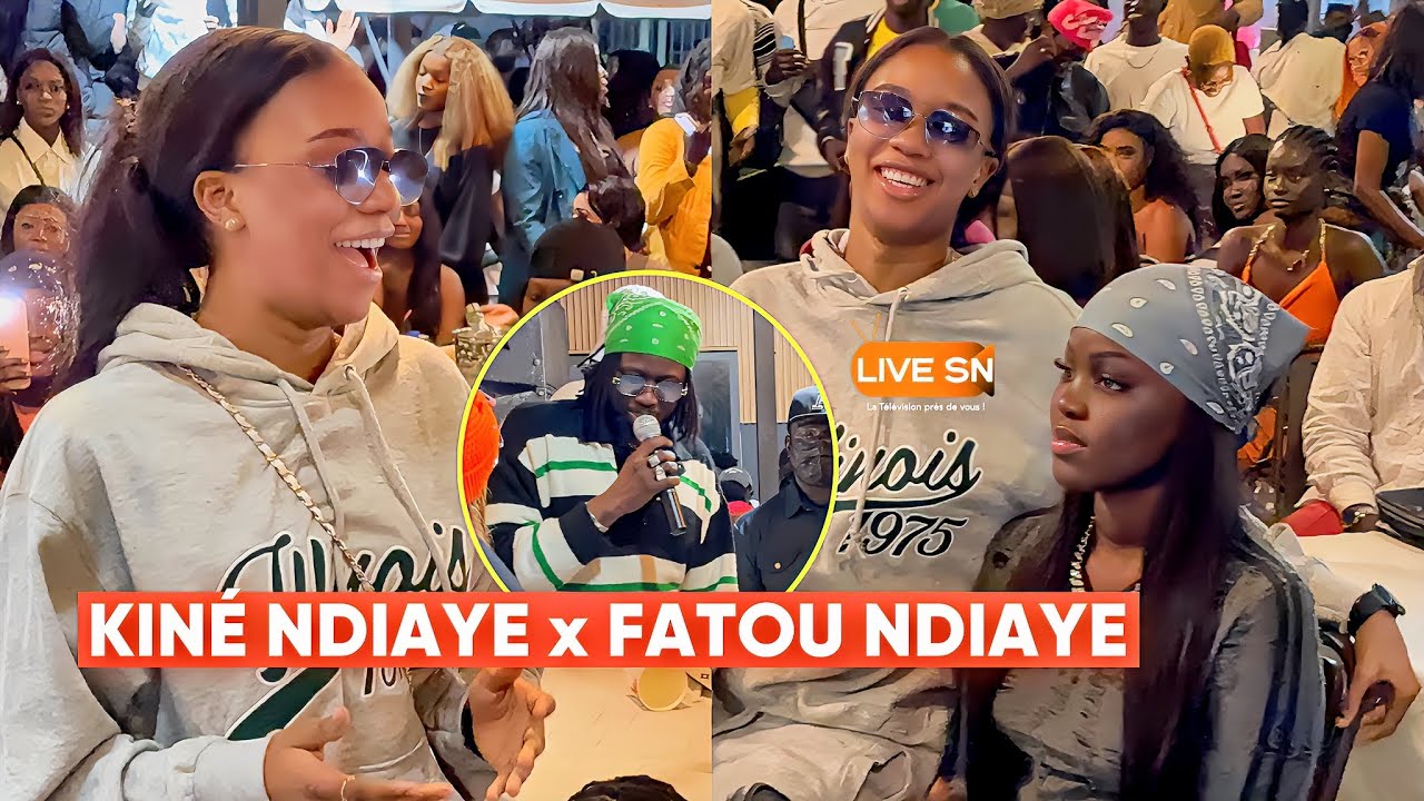 KINÉ NDIAYE ROSE ak FATOU NDIAYE TOTH NAGN YENDOU BASS THIOUNG 😳oH quelle complicité 🥰 #livesn