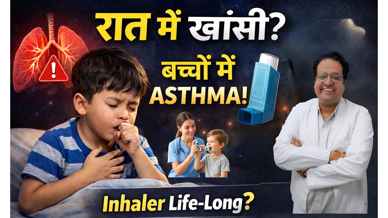 बच्चों में Asthma के लक्षण |Night Cough क्यों होता है? Inhaler Life-long लेना पड़ेगा? Asthma in Kids