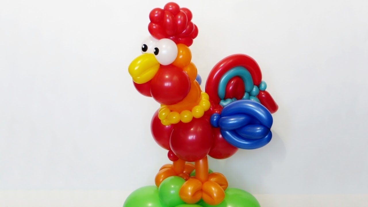 Петух большой из шаров / Big cockerel of balloons (Subtitles)