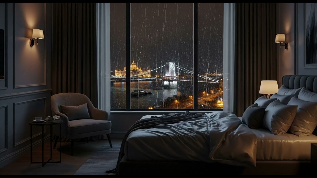 Heavy Rain Sounds at Night 🌧️ | 8 Hours Rain Noise for Deep Sleep & Focus