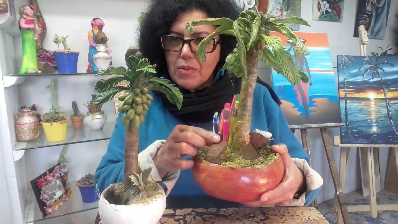 Como fazer um coqueiro de biscuit com Ana Mafalda
