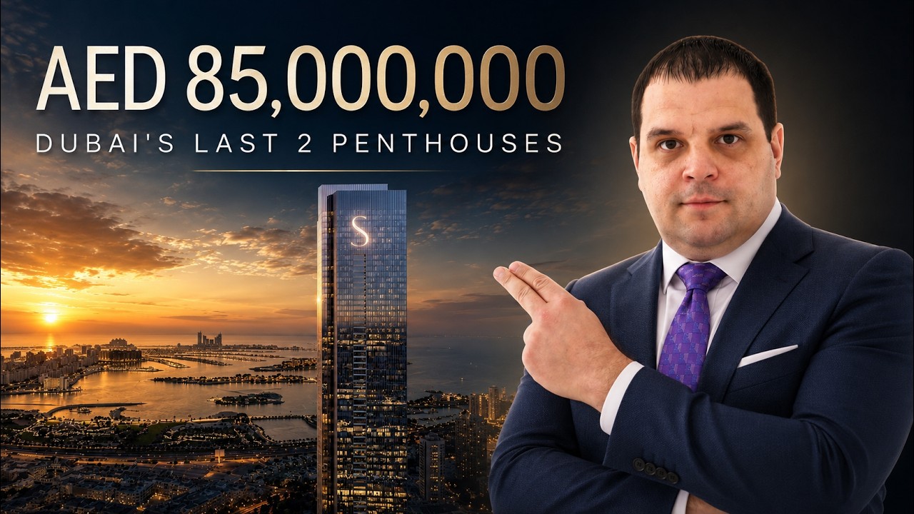 AED 85M Duplex Penthouse in Dubai  Sobha S Tower Full Floor Sky Villa Tour