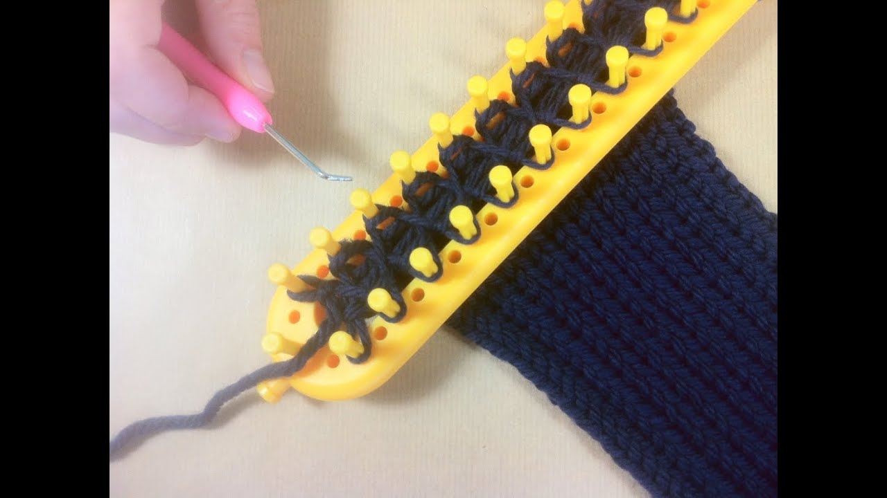 Cómo tejer una bufanda básica con telar rectangular en punto jersey