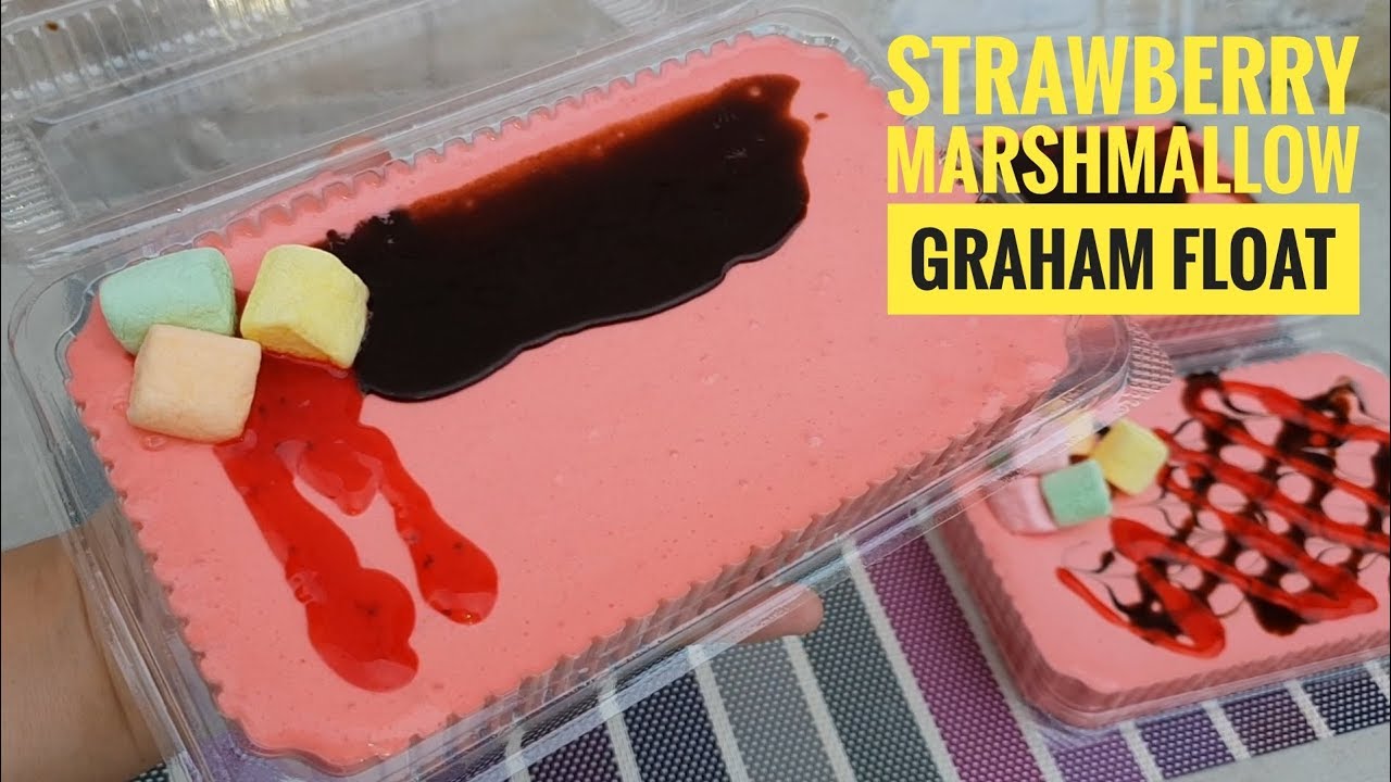 Strawberry Marshmallow Graham Float | Graham Float Recipe (Icebox Cake)