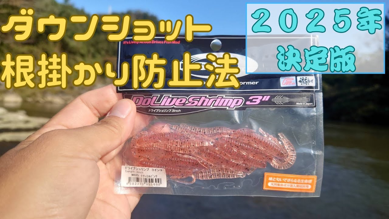 【ダウンショット】根掛かり多発の原因と解決法を解説!！【Black bass】【川スモール】【11月】【晩秋】
