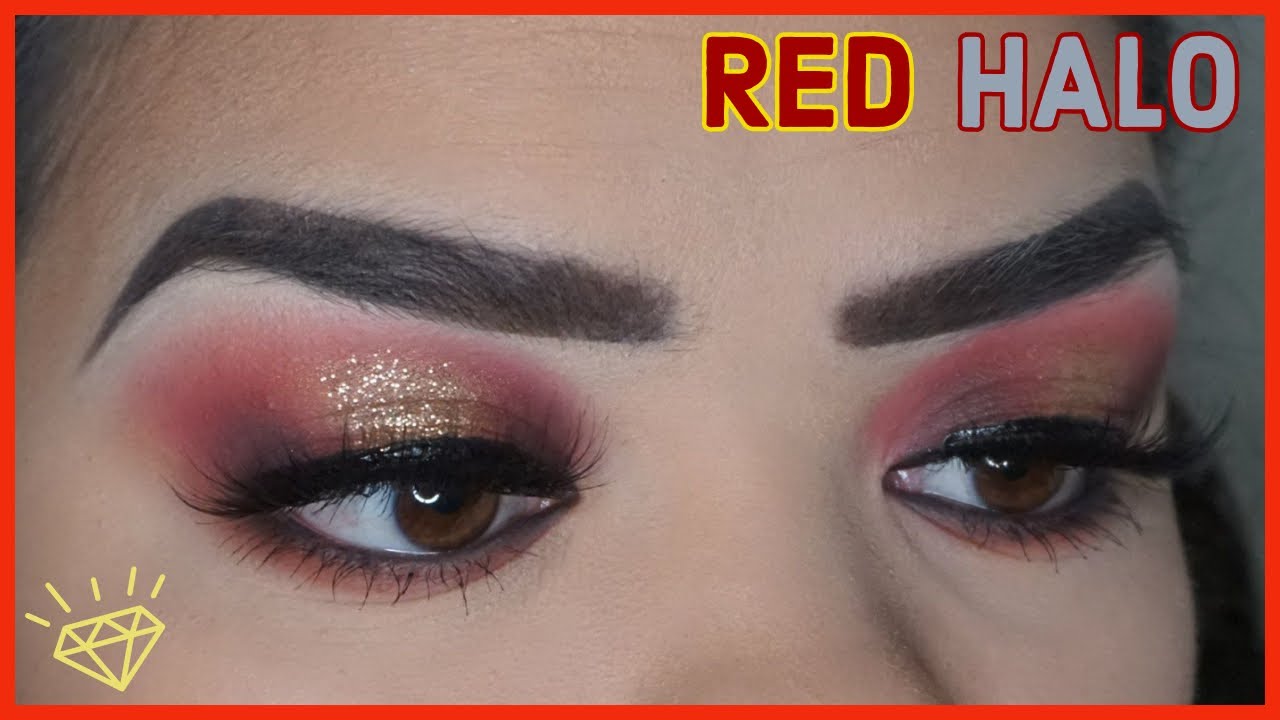 sultry red partylook | easy halo makeup tutorial