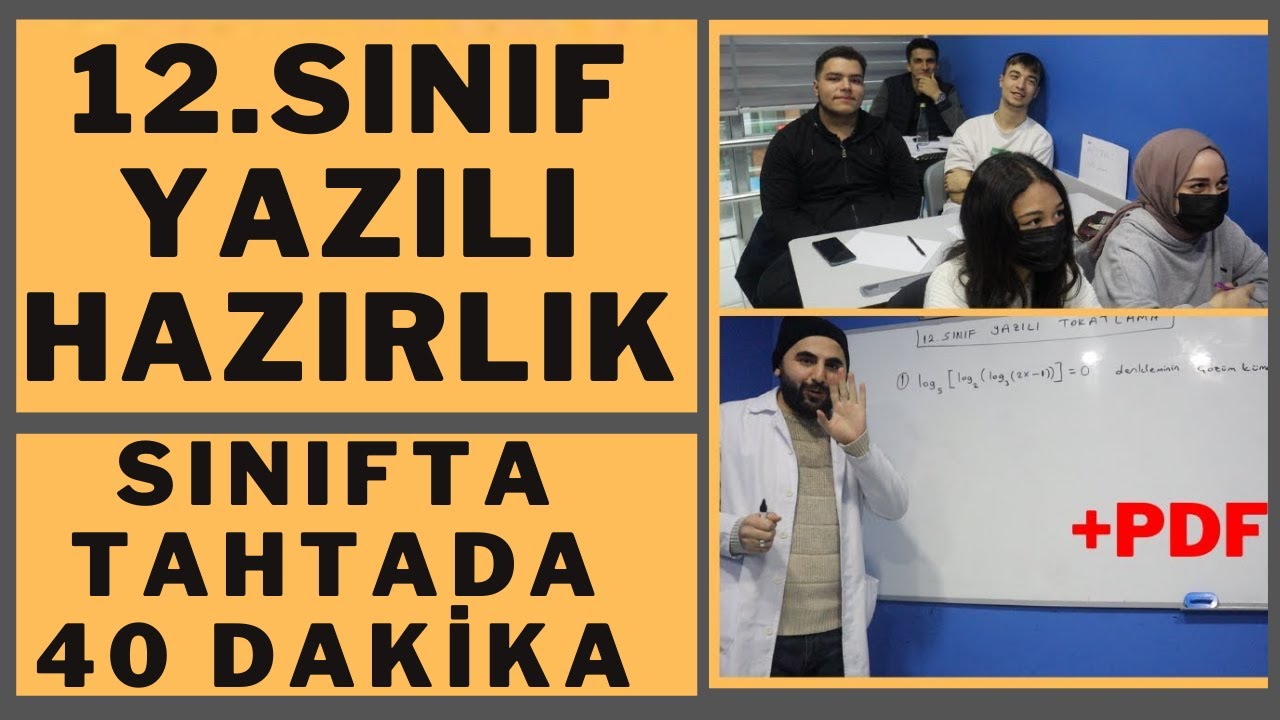12.Sınıf Matematik 1.Dönem 2.Yazılı | Logaritma, Diziler ve Trigonometri |  + PDF | ( Arşiv Video )