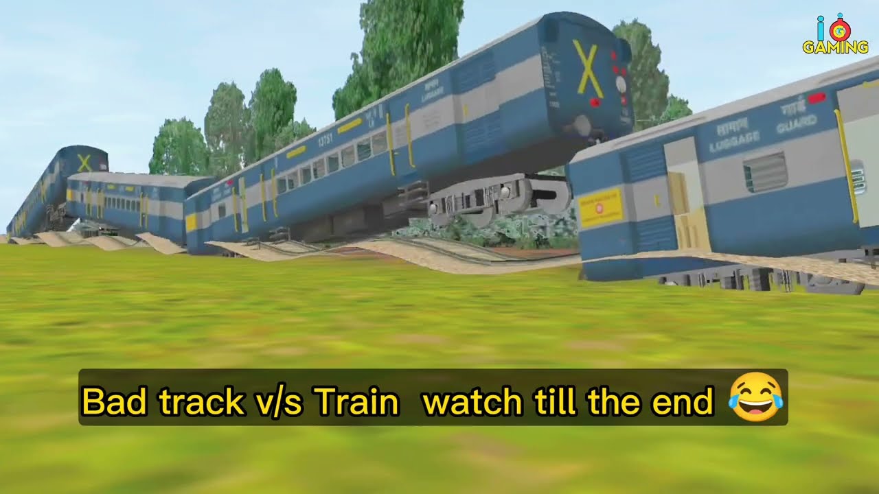 Bad Track v/s Train | Trainz simulator | Beamng | Railroad crossing 🚸