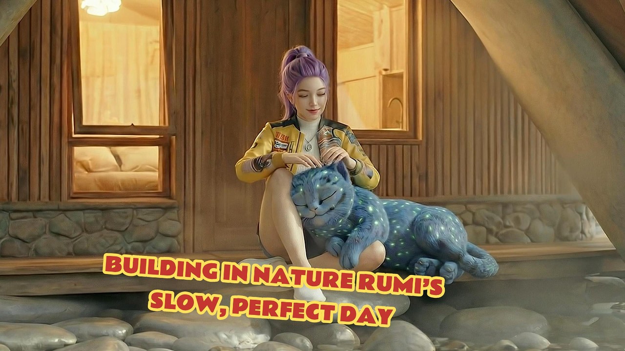 [FULL]Nature Cabin Build & Rest|#rumi & DOPY in the Wild (I Thought It Was KDH2 )  #kpopdemonhunters