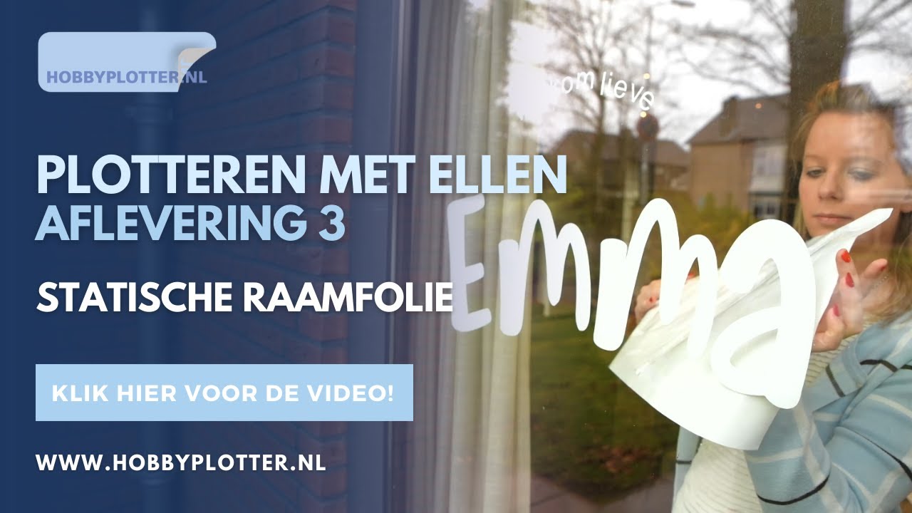 Plotteren met Ellen - Geboortesticker maken met statische raamfolie!