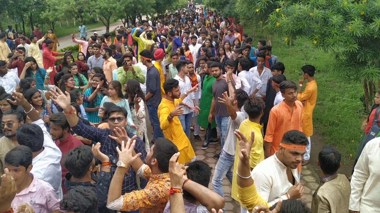 Ganpati sthapna railly in sjmc students davv indore mp 2 September 2019