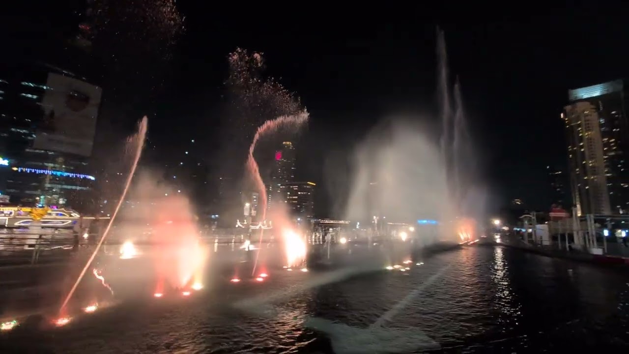 Water fountain light show at Iconsiam Bangkok.