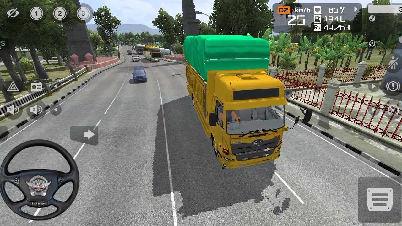 HINO 500 CARGO TRUCK BEAUTIFUL CITY DRIVE ON 2X2 & SINGLE ROADS WITH GREENERY | PART 7