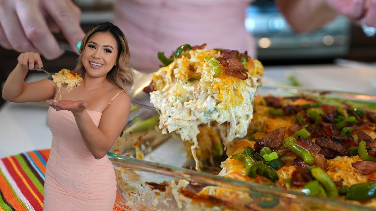 Have it ALL in this CHICKEN JALAPEÑO POPPER TATER TOT CASSEROLE a Super Easy Recipe You Will Love!