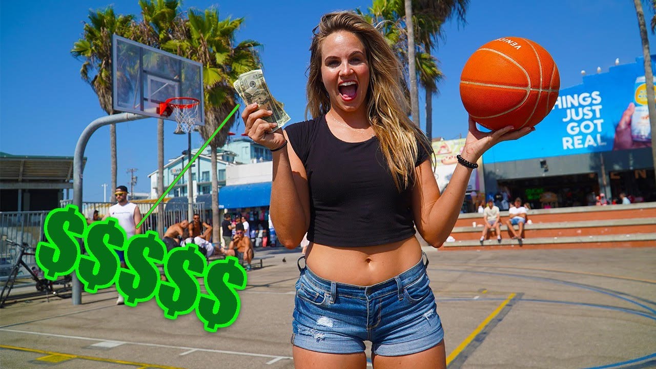 CHALLENGING STRANGERS to a 3PT CONTEST!! *PART 2 at VENICE BEACH*