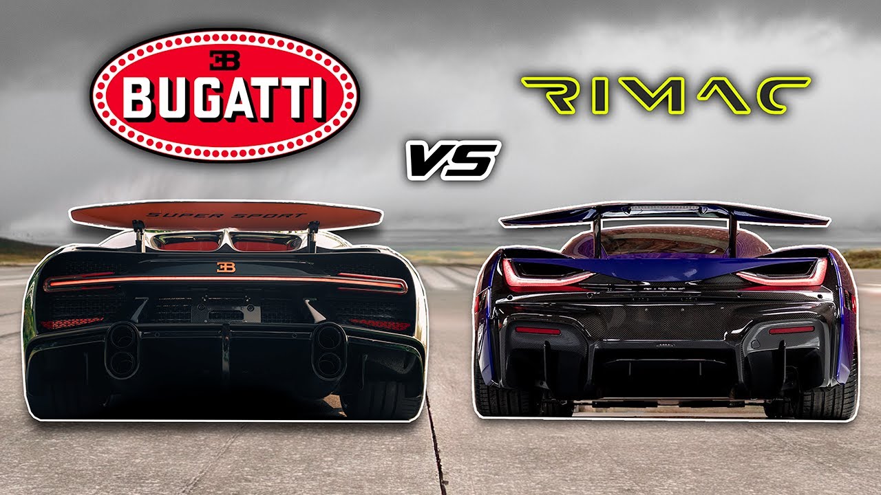 Bugatti Chiron SS против Rimac Nevera: гонка на максимальной скорости (более 250 миль в час)