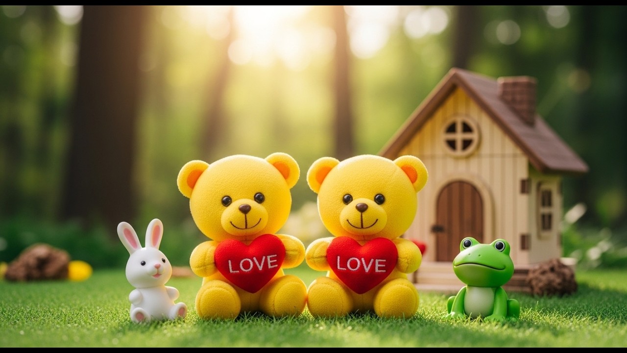 🐻 Cute Teddy Bear, Bunny & Frog Garden Adventure 🐰🐸🌸🌿 | 3D Kids Fun Story