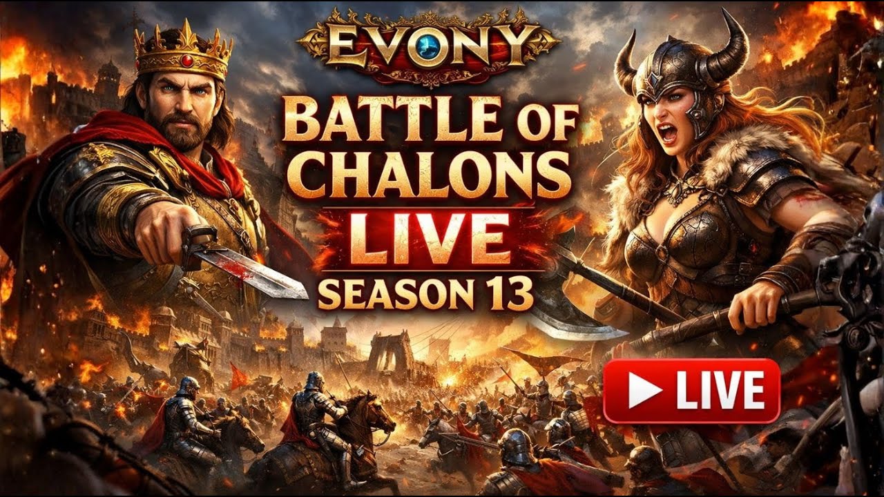 Battle of Chalons Season 13 | Live Evony PvP & Battlefield Action