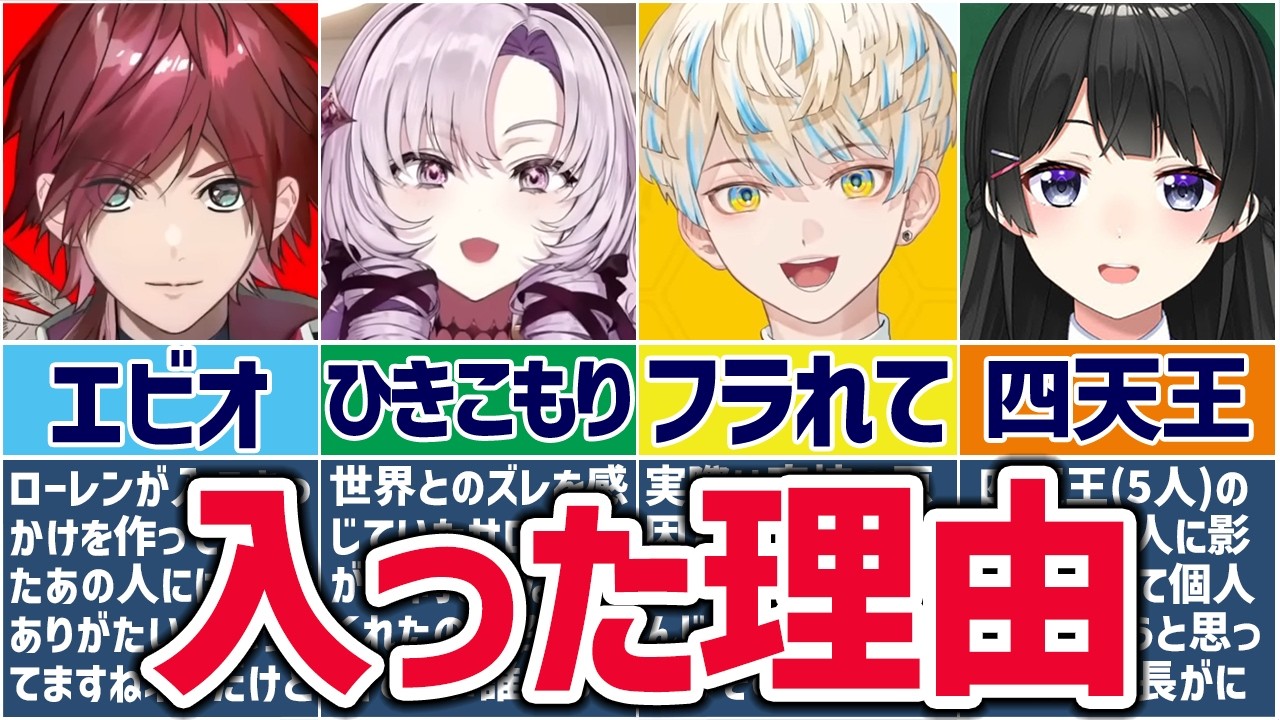🌈にじさんじ🕒続・ライバーがにじさんじに入ったきっかけまとめ！【ゆっくり解説】