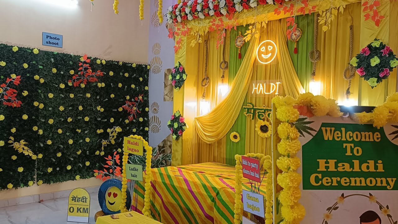 New Haldi Stage......../selfie point / Home decoration/ Haldi ceremony #haldiceremony #haldi #decor