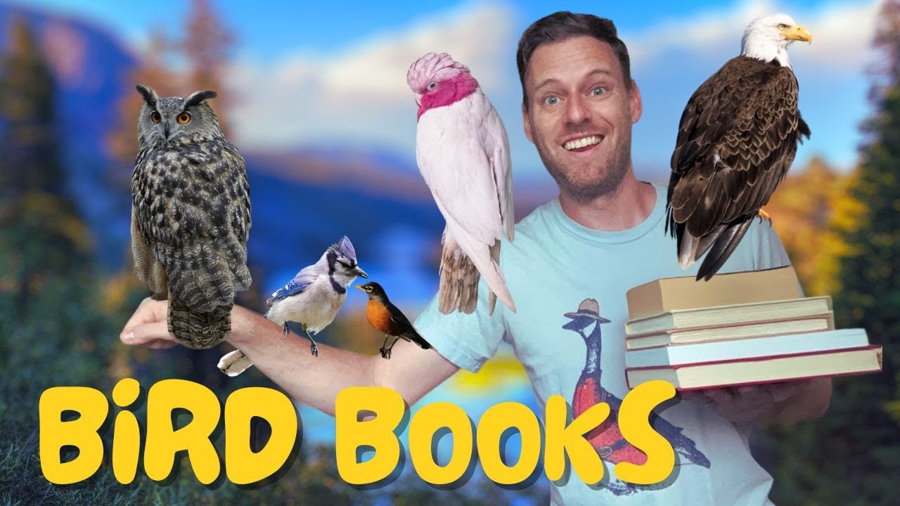 A big flock of fiction & nonfiction books with birds
