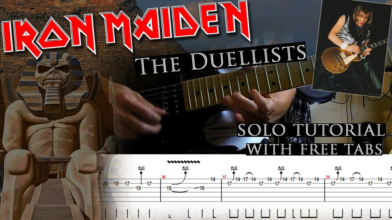 How to play Adrian Smith's solos #23 The Duellists (with tablatures and backing tracks)