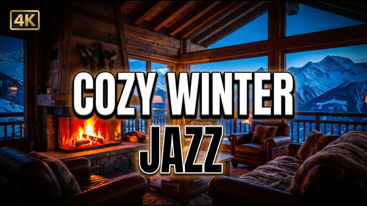 Cozy Winter Jazz ~ Coffee Shop Ambience for Relaxing Snow Day Vibes & Study Music