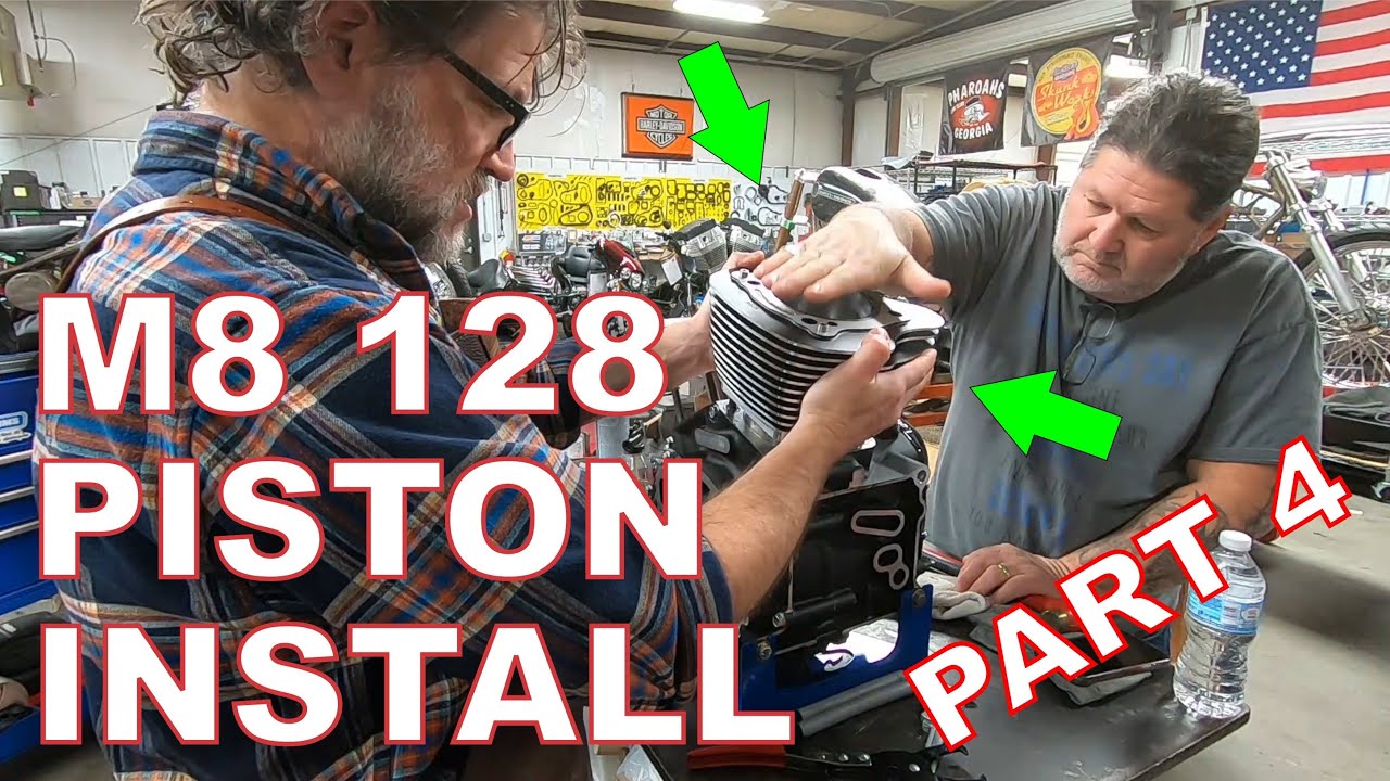 *PISTON & CYLINDER INSTALL* Milwaukee 8 Engine Build M8 128 *PART 4* - Kevin Baxter - Baxters Garage