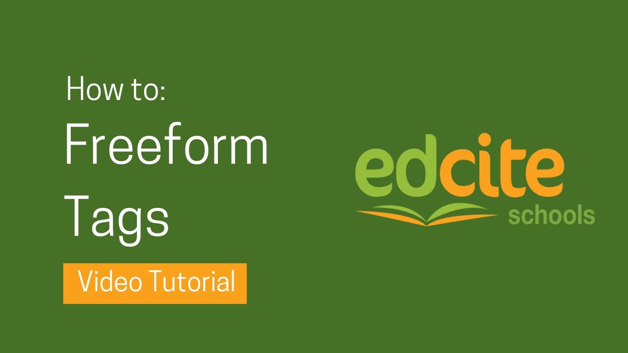 Freeform Tags Tutorial