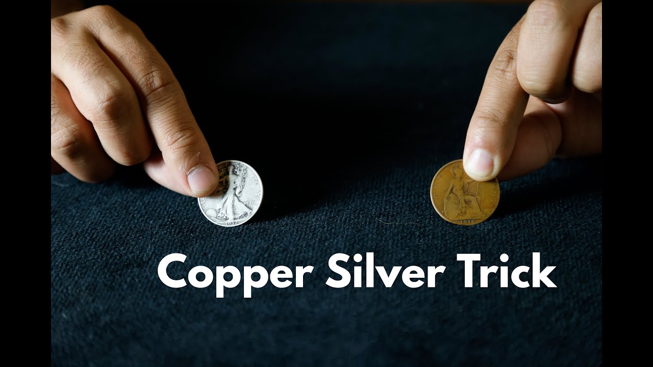 dans copper silver coin magic trick performance and tutorial
