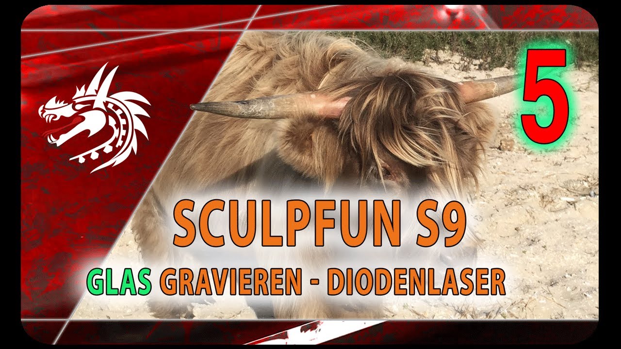 Sculpfun S9   Kann man Glas gravieren mit einem Diodenlaser Materialtest 5