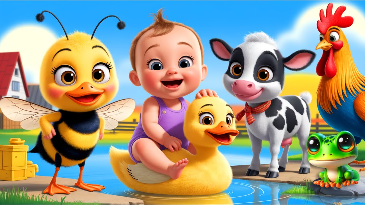 Abejita Chiquitita 🐝, El Patito Feliz 🐥, Sapito 🐸, Lola 🐮 & El Gallo 🐔 &ndash; Funny Songs For Kids 🎶