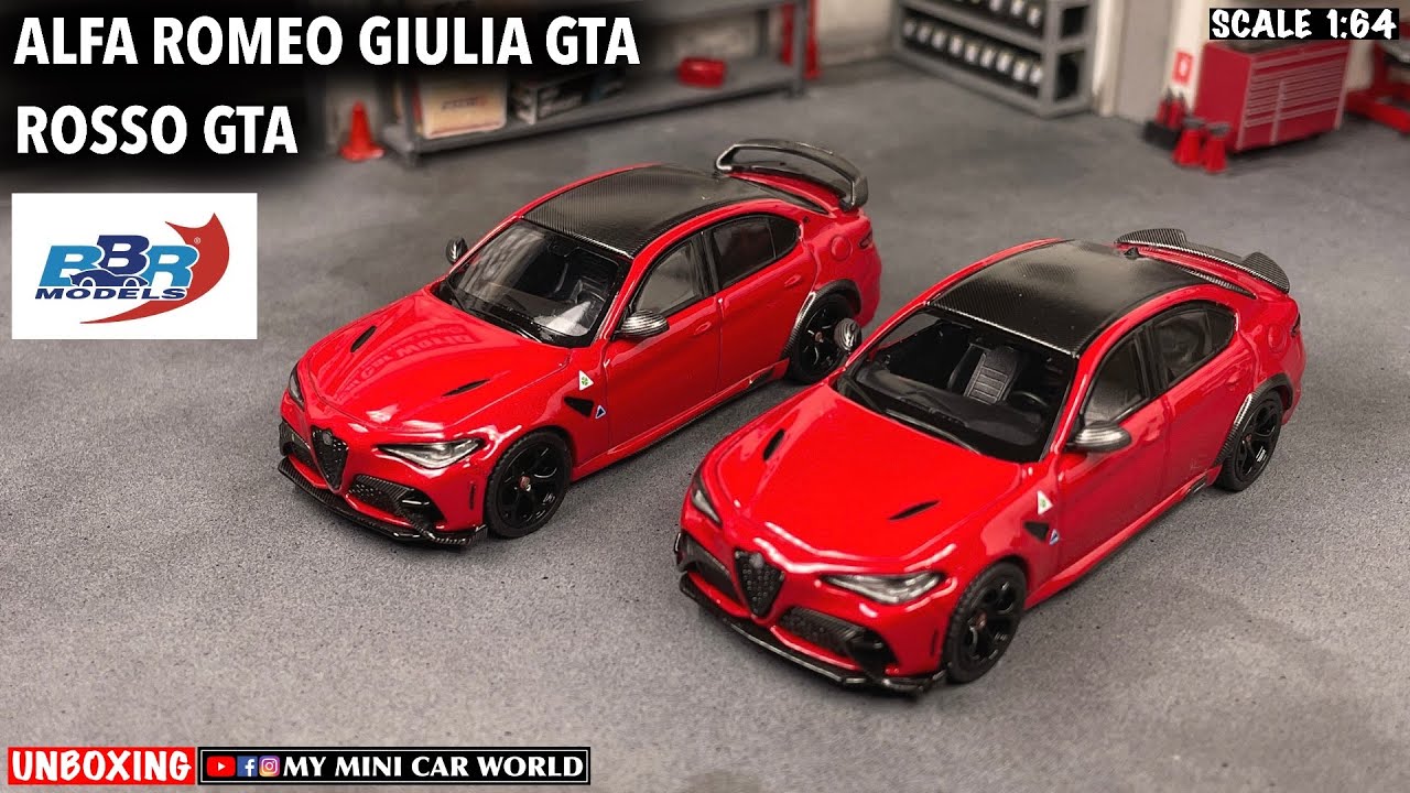 『MY MINI CAR WORLD』UNBOXING BBR MODELS 1/64 ALFA ROMEO GIULIA GTA - ROSSO GTA