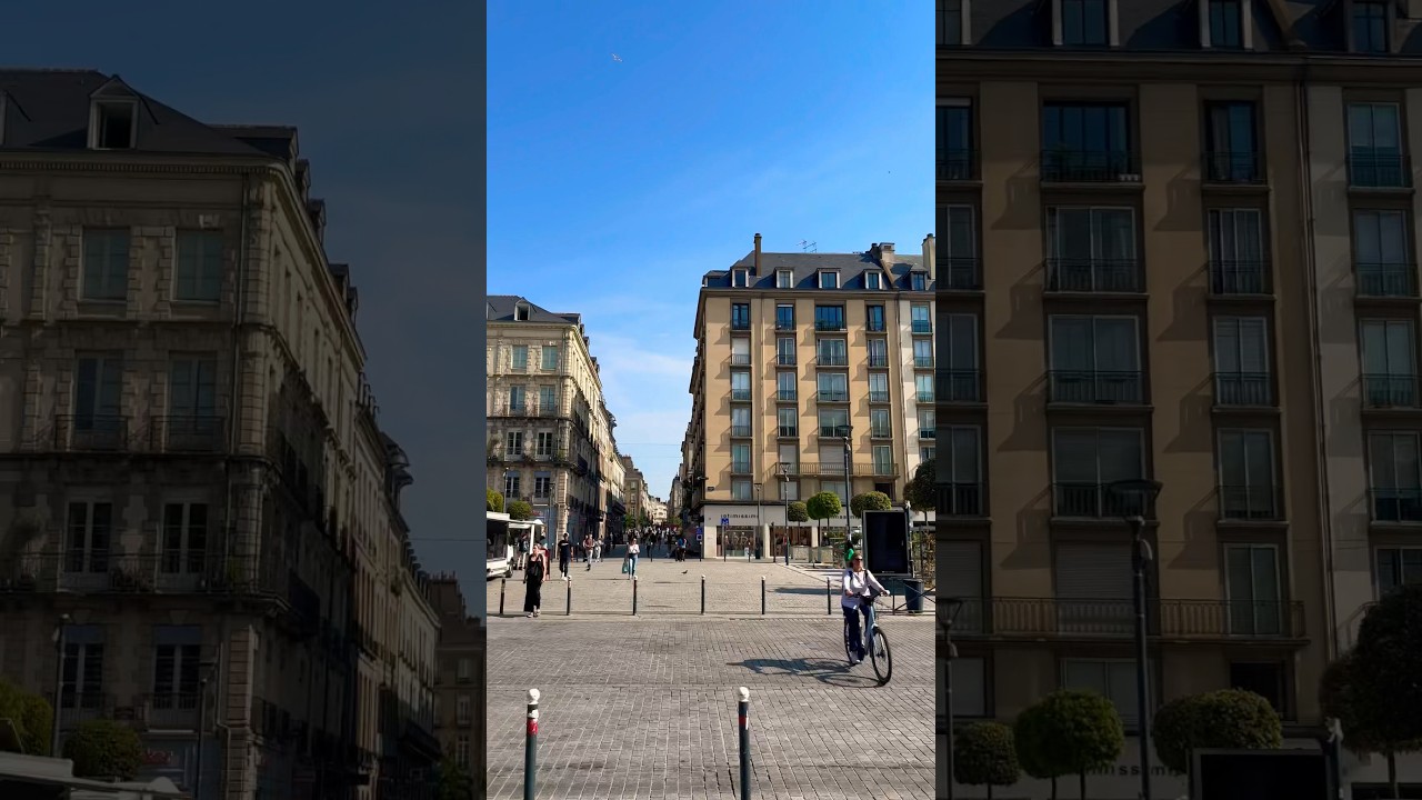 Downtown of Rennes city, Bretagne - France.