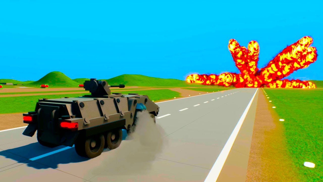 Lego Cars vs Explosive Lego A-Bomb | Brick Rigs