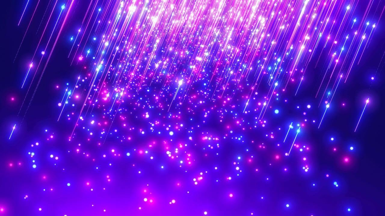 4K Screensaver | Neon Sparkling Rain ✨ Glowing Particle Background | 8 Hours (No Sound)