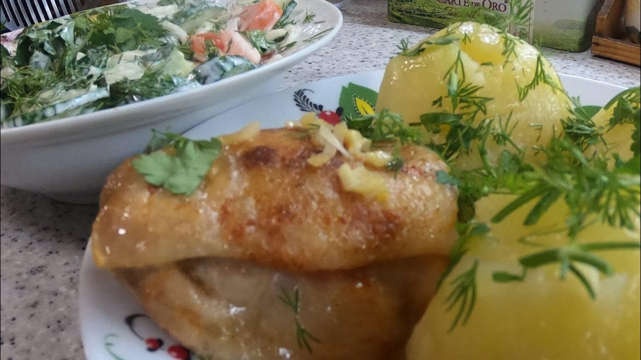 Курица с чесноком