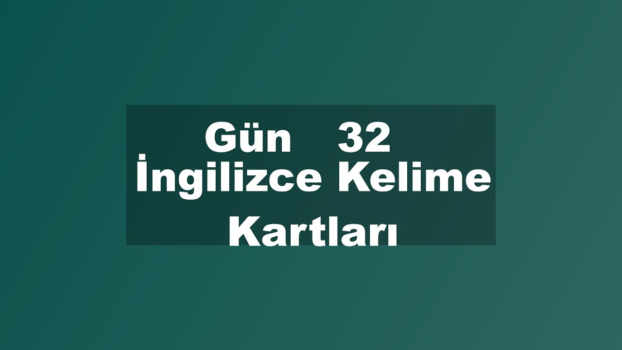 İngilizce Kelime Kartları: Günlük Tekrar