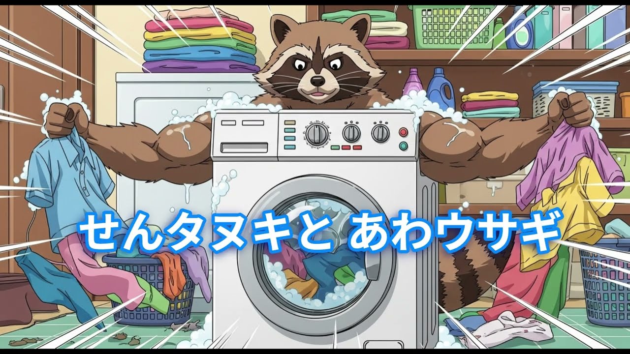 せんタヌキと あわウサギ