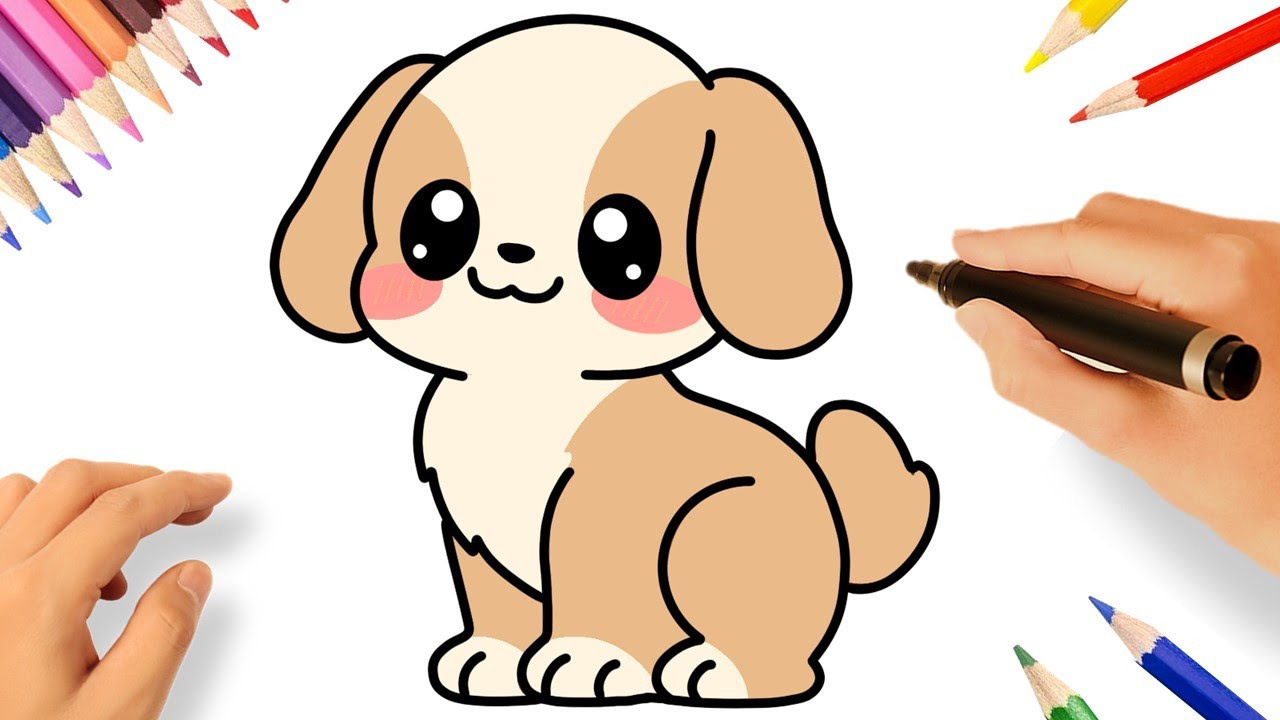 COMO DESENHAR UM CACHORRINHO FOFO 🐶❤️