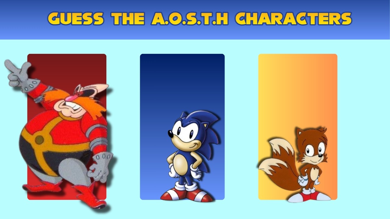 GUESS THE Adventures of Sonic Characters Quiz🦔💙