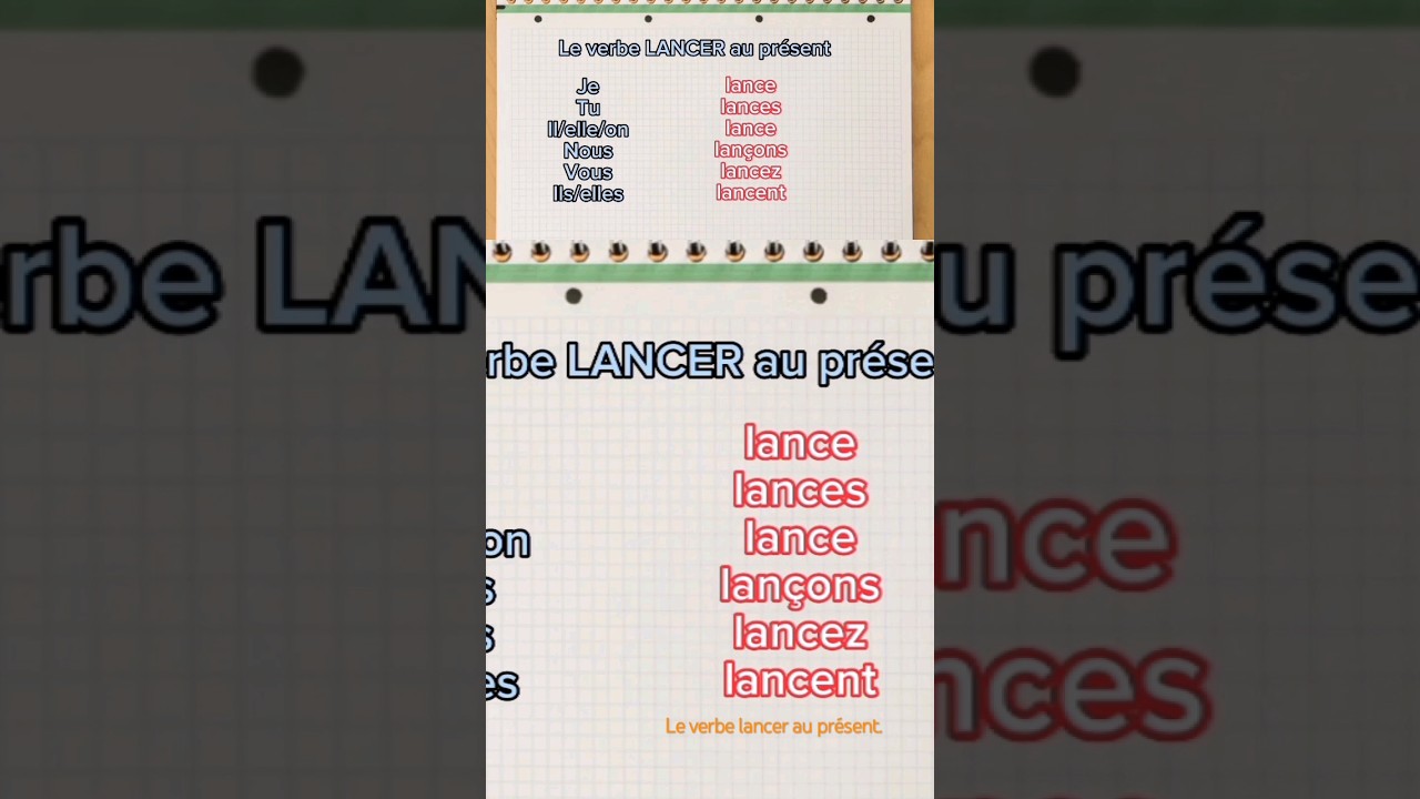 Le verbe lancer au pr&eacute;sent. #apprendrelefran&ccedil;ais #conjugaison #abonnetoi