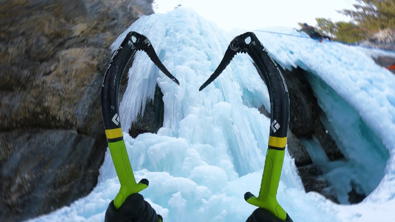 What It's Like Ice Climbing a Frozen Waterfall (POV)
